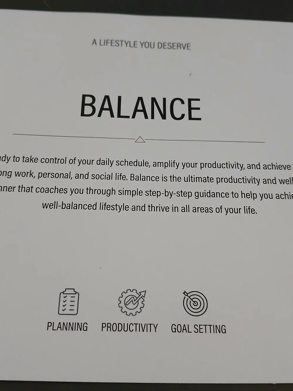 Balance Planner Notebook + Case - Productivity, Journaling, Goal Setting